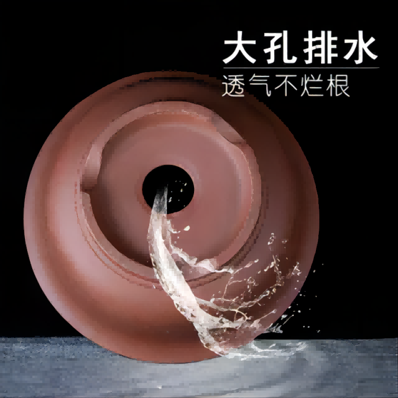 宜兴特大口径紫砂花盆绿植种菜种树圆形大碗盆超大号陶瓷小盆景盆,淘宝优惠券,粉丝福利购,淘宝优惠卷