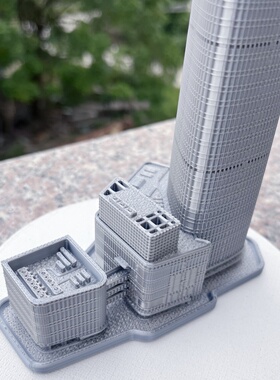 济南绿地中心模型山东地标建筑摆件简约济南旅游纪念品建筑工艺品