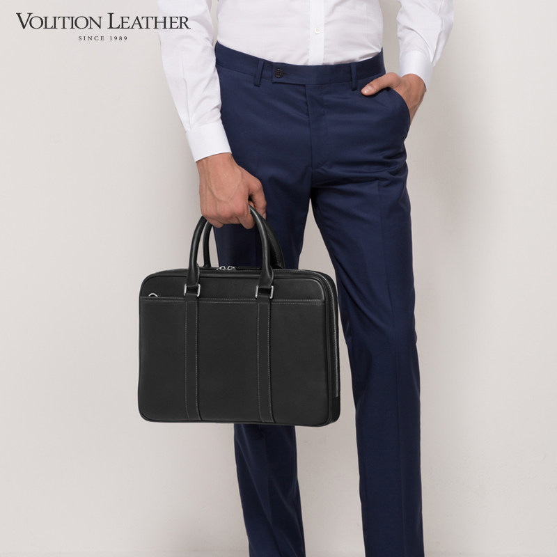 volition公文包商务真皮休闲包包 volition男士包袋
