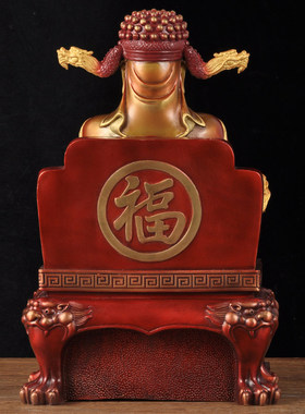彩铜广济龙王五爷像摆件