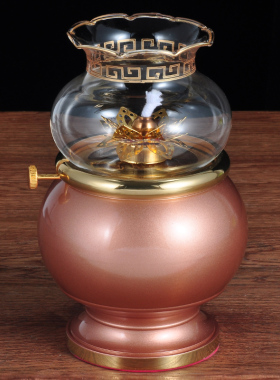 纯铜液体防风佛堂供奉酥油灯