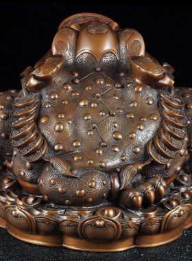 摆件客厅金蟾紫铜招财中式