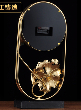 彩铜座钟摆件中式创意客厅