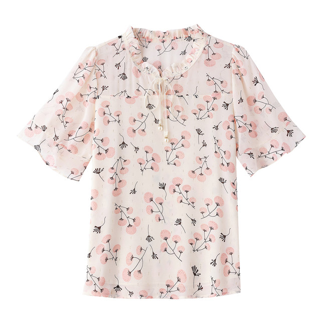 ເສື້ອ chiffon ດອກໄມ້ສໍາລັບແມ່ຍິງ, ກາງເກງໃນລະດູຮ້ອນ, ເສື້ອຄຸມຫນ້າທ້ອງ