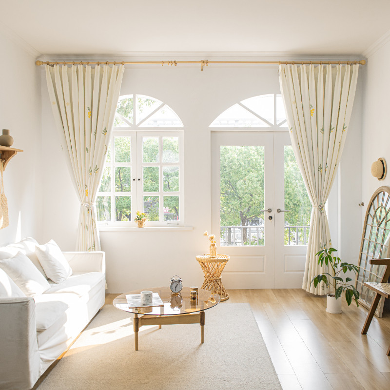 儿童房半遮光绣花窗帘现代简约卧室客厅遮阳轻奢隔断帘少女风阳台,淘宝优惠券,粉丝福利购,淘宝优惠卷