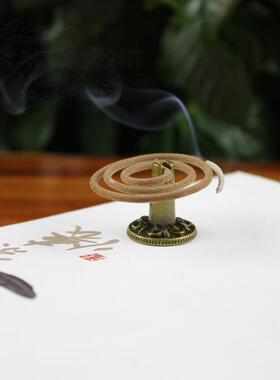 包邮仿古雕花莲花香架合金香插藏香卧香沉香檀香线香盘香香熏香道