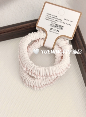 高弹力耐用褶皱发圈女小清新缎面不伤发头绳发绳高马尾橡皮筋发饰