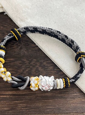 足银999盗墓笔记周边张起灵纯银谷子吴邪解雨臣手绳手链送礼物