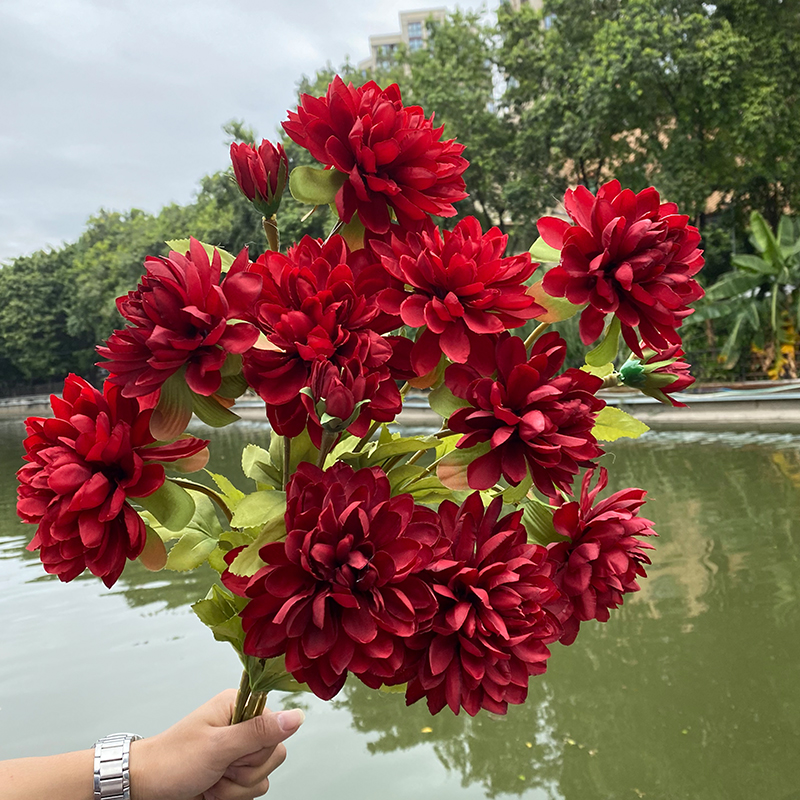 波斯菊假花仿真花婚庆摄影布场装饰绢花客厅餐桌摆花波兰菊新款花-图2