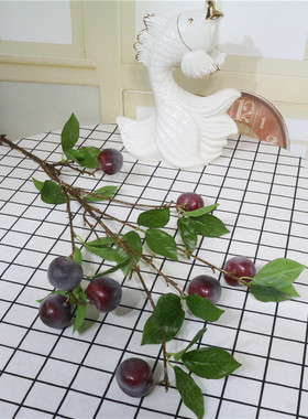 落地田园装饰水果拍摄道具插花