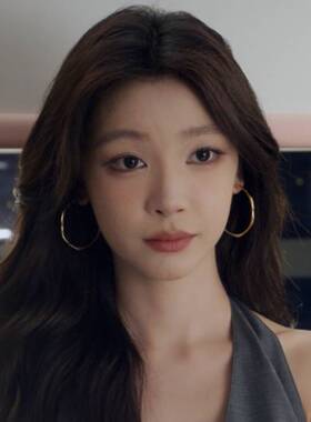 美人余易梦玲文晓晓同款耳环女