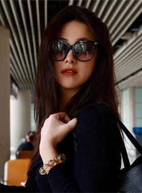 欧洲朱珠同款T字大框墨镜