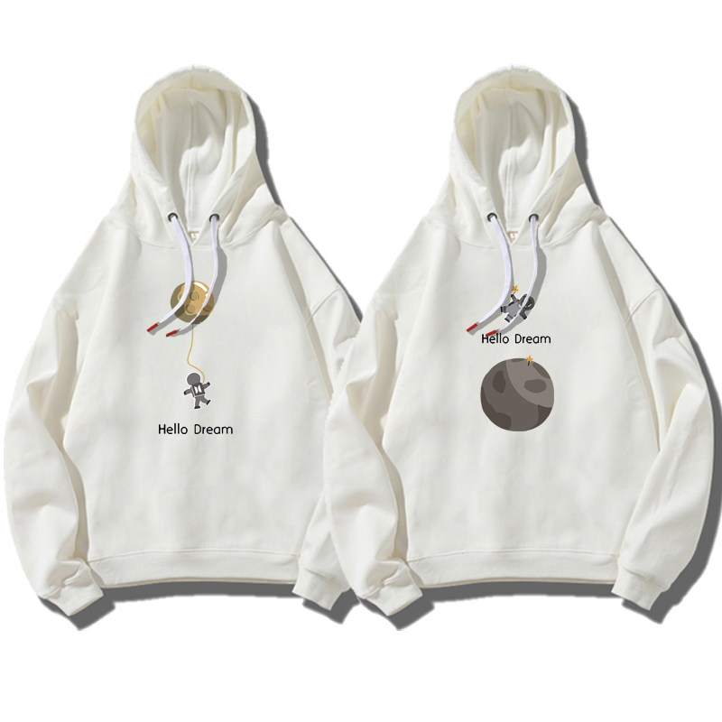 不一样的情侣装秋装两件连帽卫衣 低调的依恋卫衣/绒衫