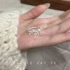 Kuning fragrant gardenia~cool gardenia ring matte retro temperament small fresh open ring