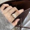 Kuning fragrant gardenia~cool gardenia ring matte retro temperament small fresh open ring