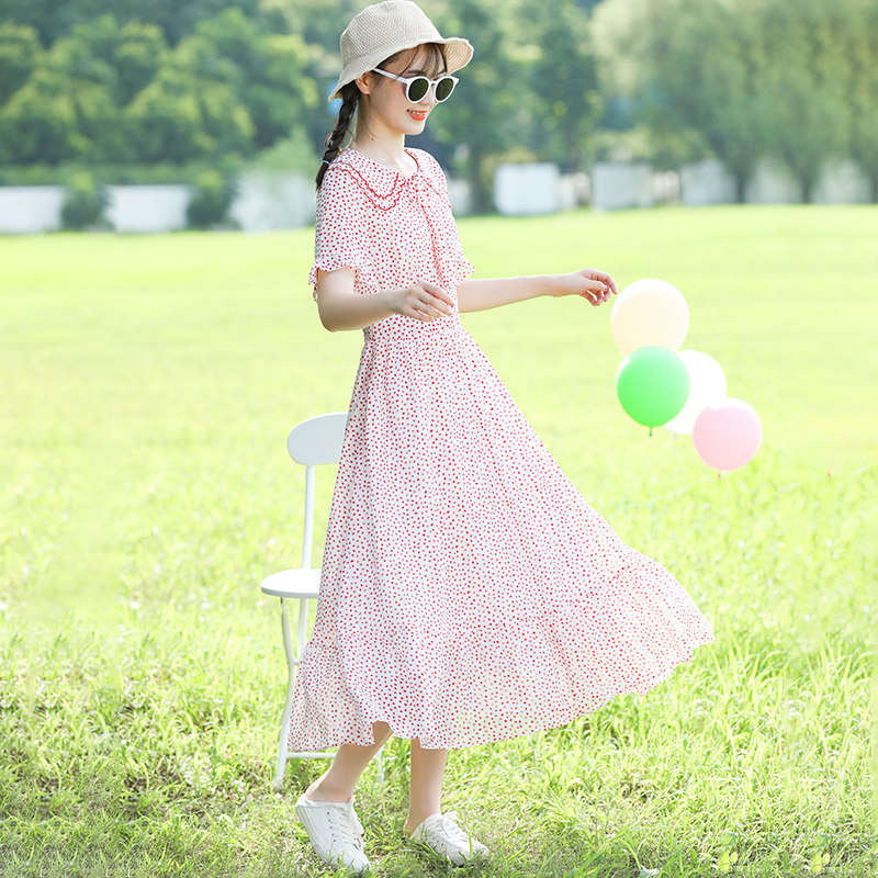 少女长款过膝盖高中初中学生长裙 迅驰服饰专营连衣裙