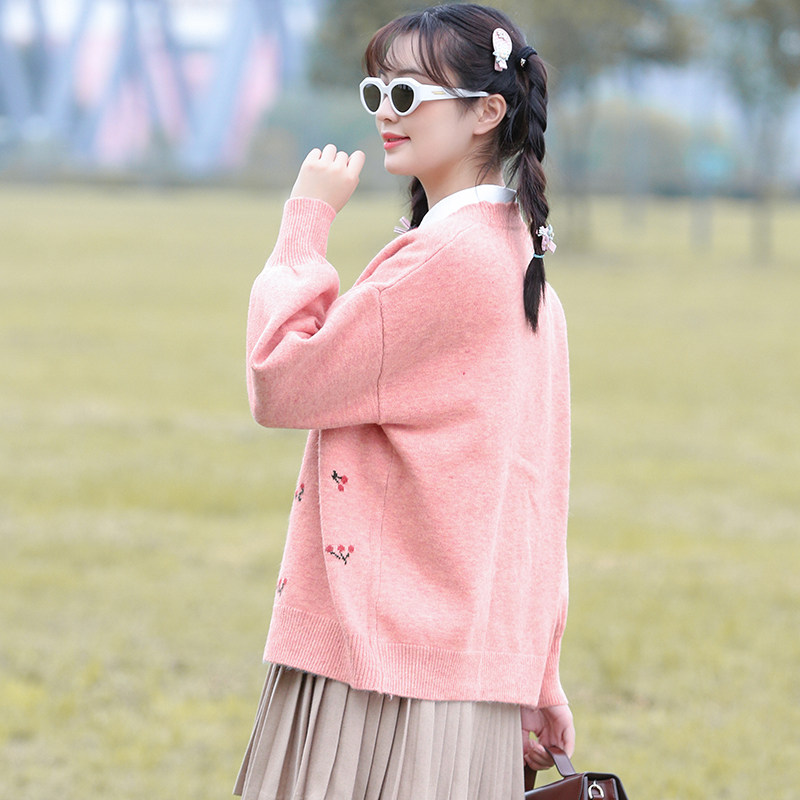 少女秋冬甜美可爱毛衣外套萌系开衫 迅驰服饰专营毛衣