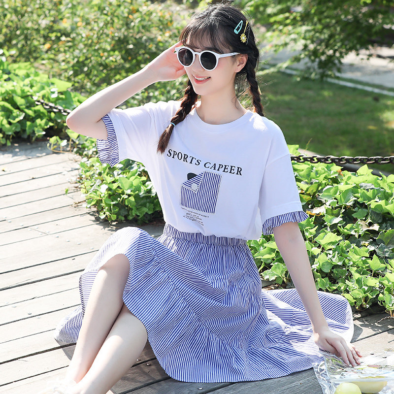 初中学生夏季连衣裙套装夏装公主裙 迅驰服饰专营连衣裙