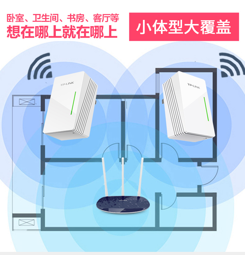 顺丰包邮】TP-LINK 信号放大器5G无线wifi增强器网络扩展器tplink扩大中继千兆网口路由器百兆高速穿墙王