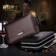Cowhide long wallet with three-year warranty