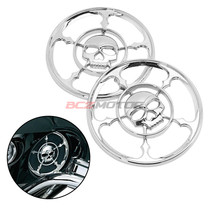 Suitable Harley Great Glide Street Flagship Glider Retrofit Skull Head Front Horn Hood Decorative Hood Horn Cover 97-13