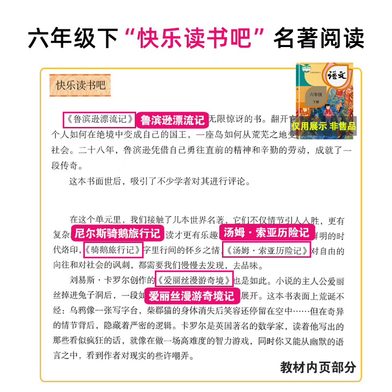 全套4册 六年级必读课外阅读书籍下册原著完整版鲁滨逊漂流记正版小学生爱丽丝梦游仙境漫游奇境记尼尔斯骑鹅旅行记汤姆索亚历险记 - 图0