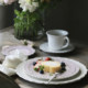 Italian Elios lace embossed tea cup saucer dining plate