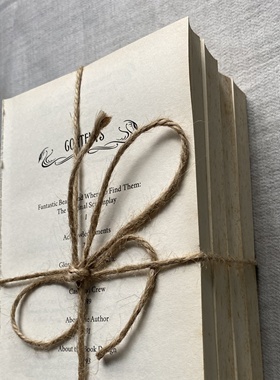 复古风外文书手札复古文艺外文英文麻绳捆书捆书房摆设拍摄道具