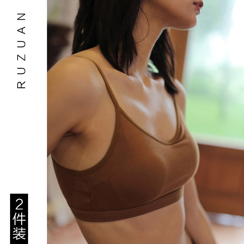 美背夏季吊带一体式u型聚拢抹胸 葡萄甜抹胸