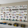 Customized square hole thickening hardware tools metal wall punching shelf hole board universal multi-functional storage board
