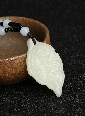 天然白玉暴富吊坠学生款项链