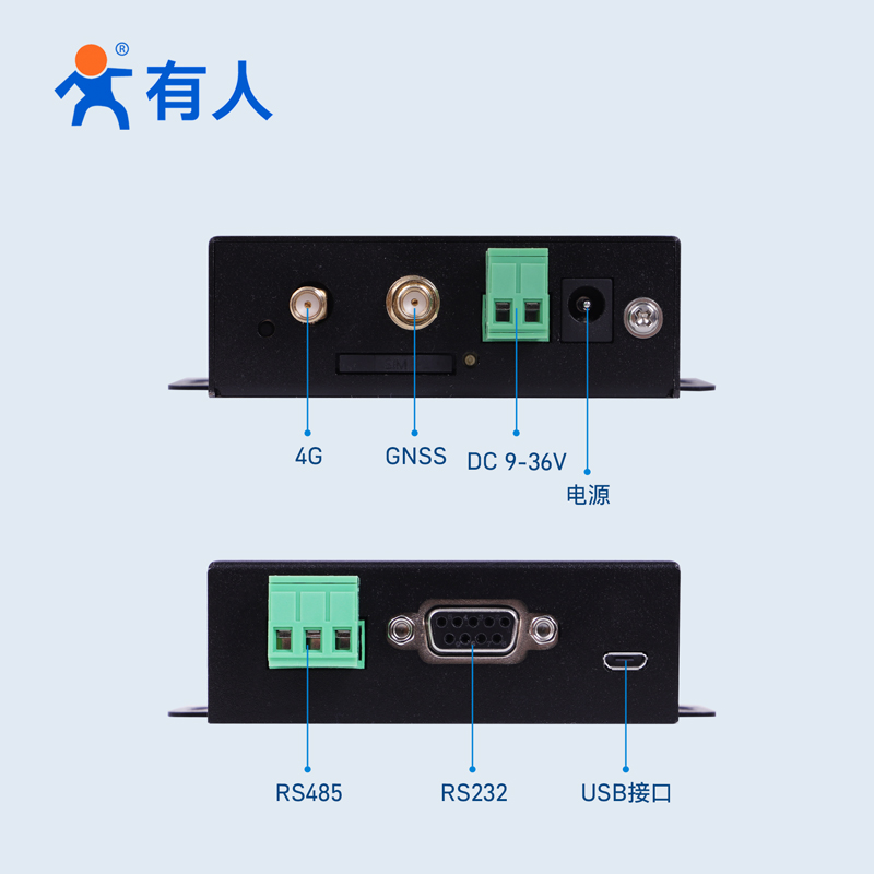 有人4G DTU全网通带GPS定位485无线MQTT数据采集4gdtu模块G780s - 图2