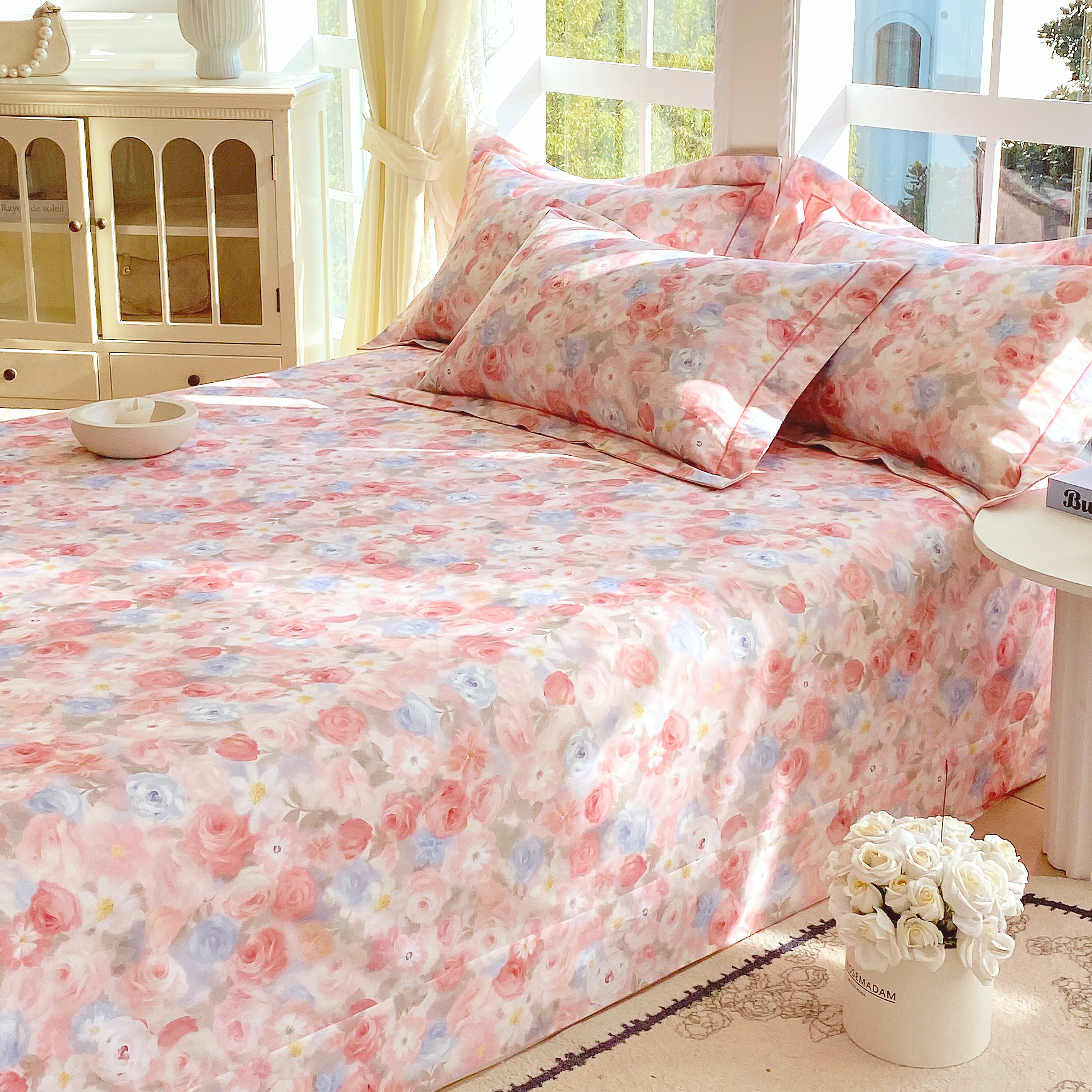 纯棉磨毛床单单件100全棉加厚被单枕套三件套2025新款单人双人床 - 图1