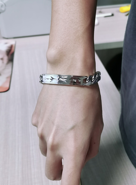 欧美风学生百搭复古银手链