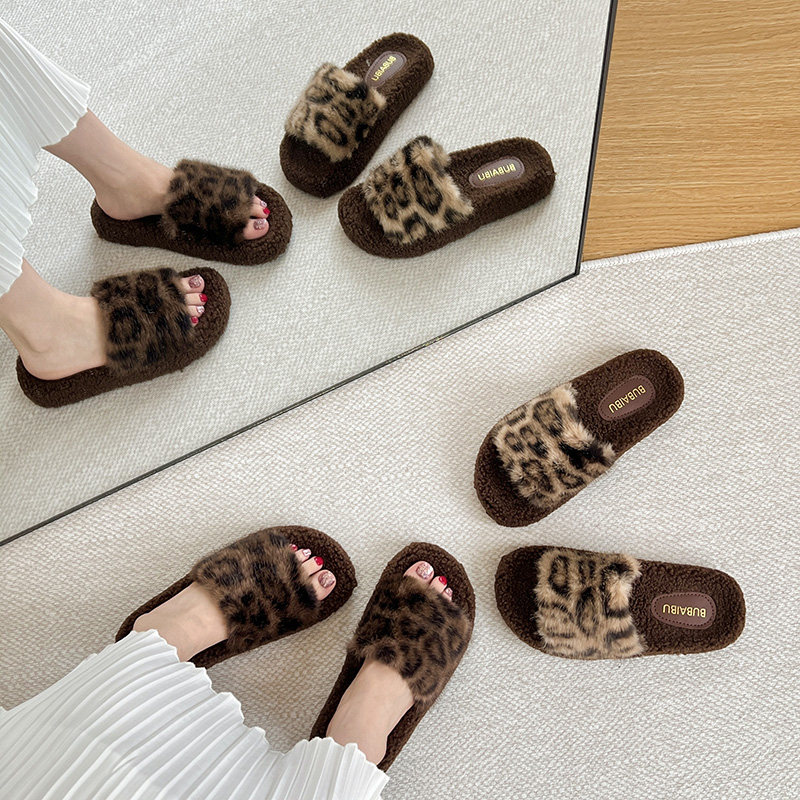 2025年时尚8826-1豹纹百搭外穿软底女拖鞋,淘宝优惠券,粉丝福利购,淘宝优惠卷