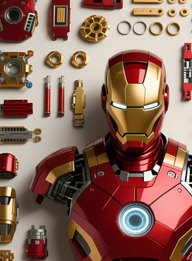 星空《拆甲钢铁侠》托尼斯塔克复仇者联盟Iron Man铁人装饰画