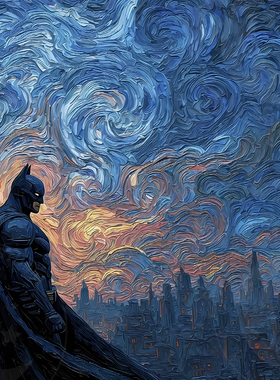 星空《星空蝙蝠侠》DC黑暗骑士Batman布鲁斯·韦恩装饰画