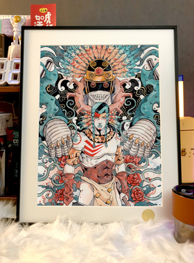 砂男音人彪马野郎JOJO的奇妙冒险承太郎迪奥Dio石鬼面动漫装饰画