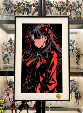 红色远坂凛伊什塔尔艾蕾红色恶魔Fate命运Tohsaka Rin动漫装饰画
