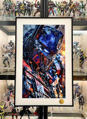 擎天柱变形金刚Transformers霸天虎威震天大黄蜂客厅电竞房装饰画