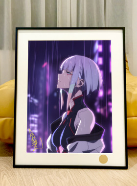 露西剪影Lucy赛博朋克边缘行者Cyberpunk马丁内斯客厅动漫装饰画
