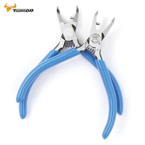 进口日本TTC角田精密斜口钳子水口钳斜嘴钳45度模型剪钳TM-10 - 图0