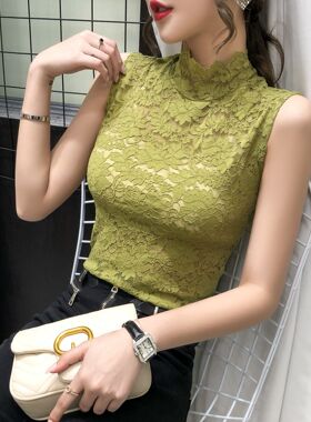 其他立领蕾丝淑女蕾丝假领背心