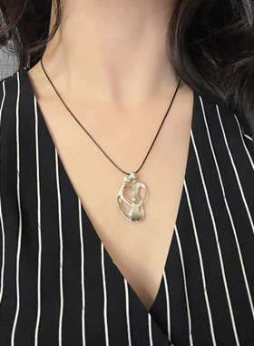 欧美中古首饰印第安设计师品牌Carolyn Pollack925银三口之家吊坠