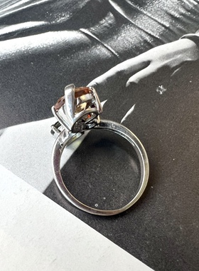 925纯银戒指彩色宝石戒指