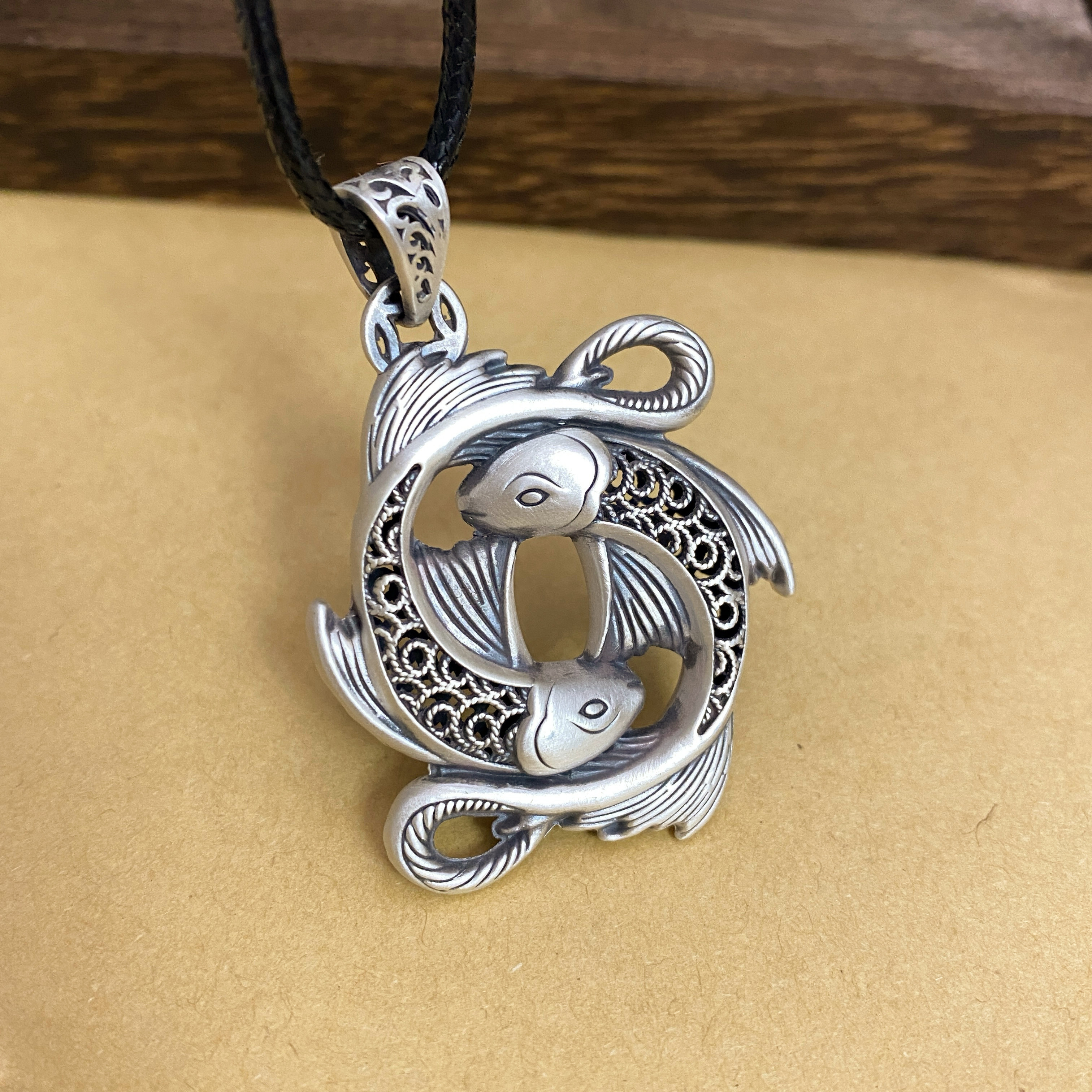 足银999复古民族风百搭个性潮流女饰镂空毛衣坠 双鱼吊坠毛衣链,淘宝优惠券,粉丝福利购,淘宝优惠卷