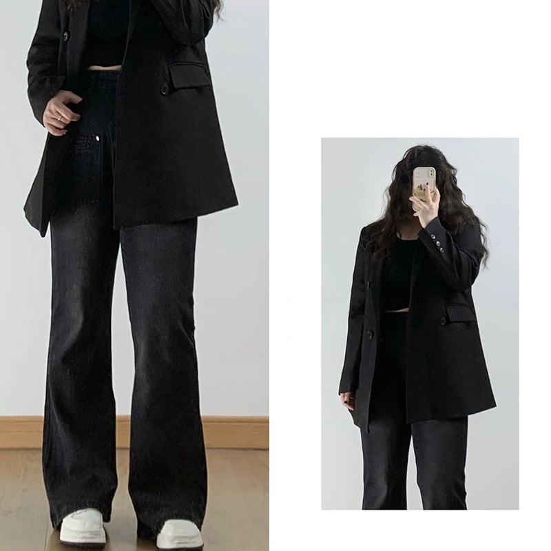 300斤胖mm大码女装高腰微喇牛仔裤子女春夏季宽松显瘦遮肉喇叭裤,淘宝优惠券,粉丝福利购,淘宝优惠卷