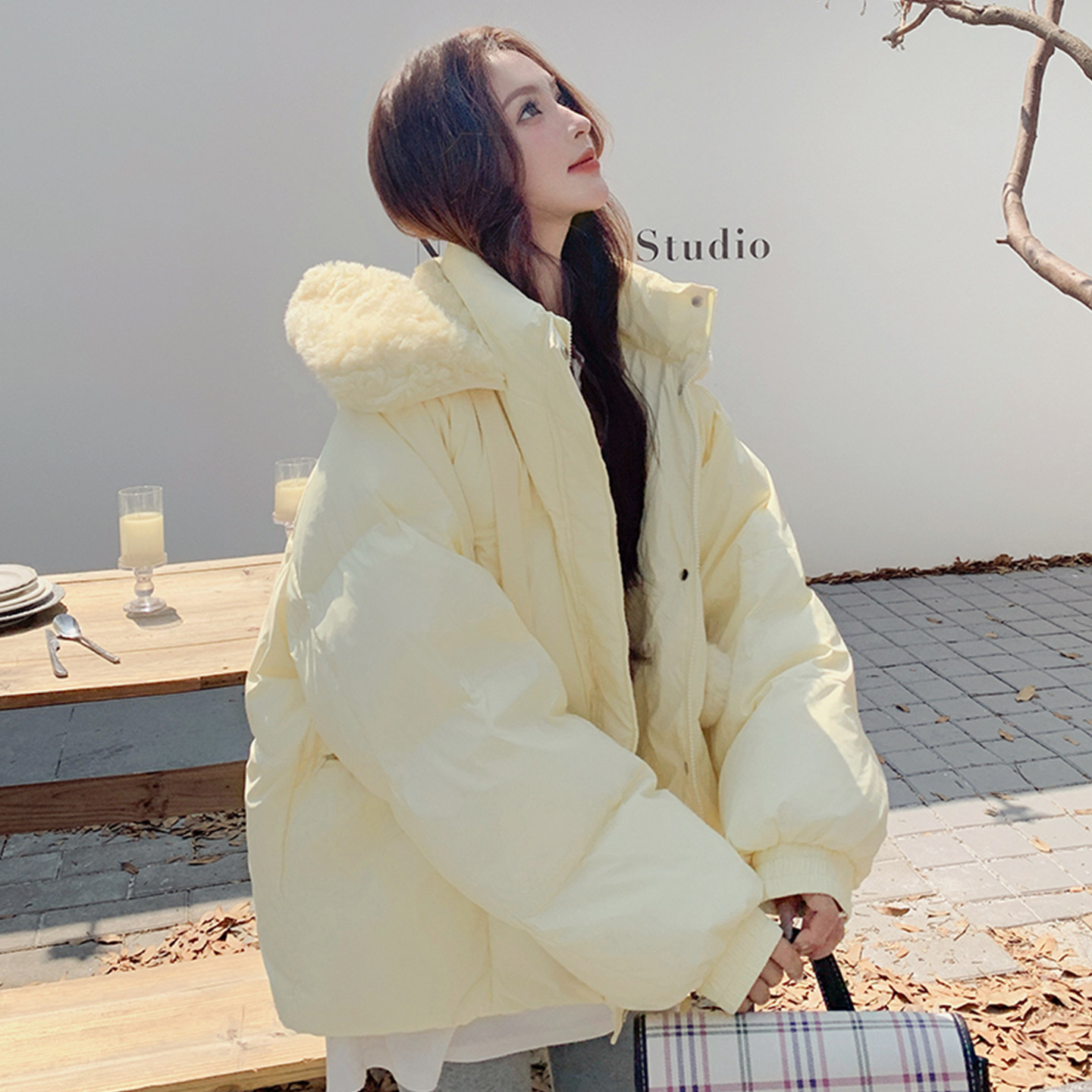 大码胖mm甜美可爱毛领连帽棉服女冬季宽松面包服加厚保暖棉衣外套,淘宝优惠券,粉丝福利购,淘宝优惠卷