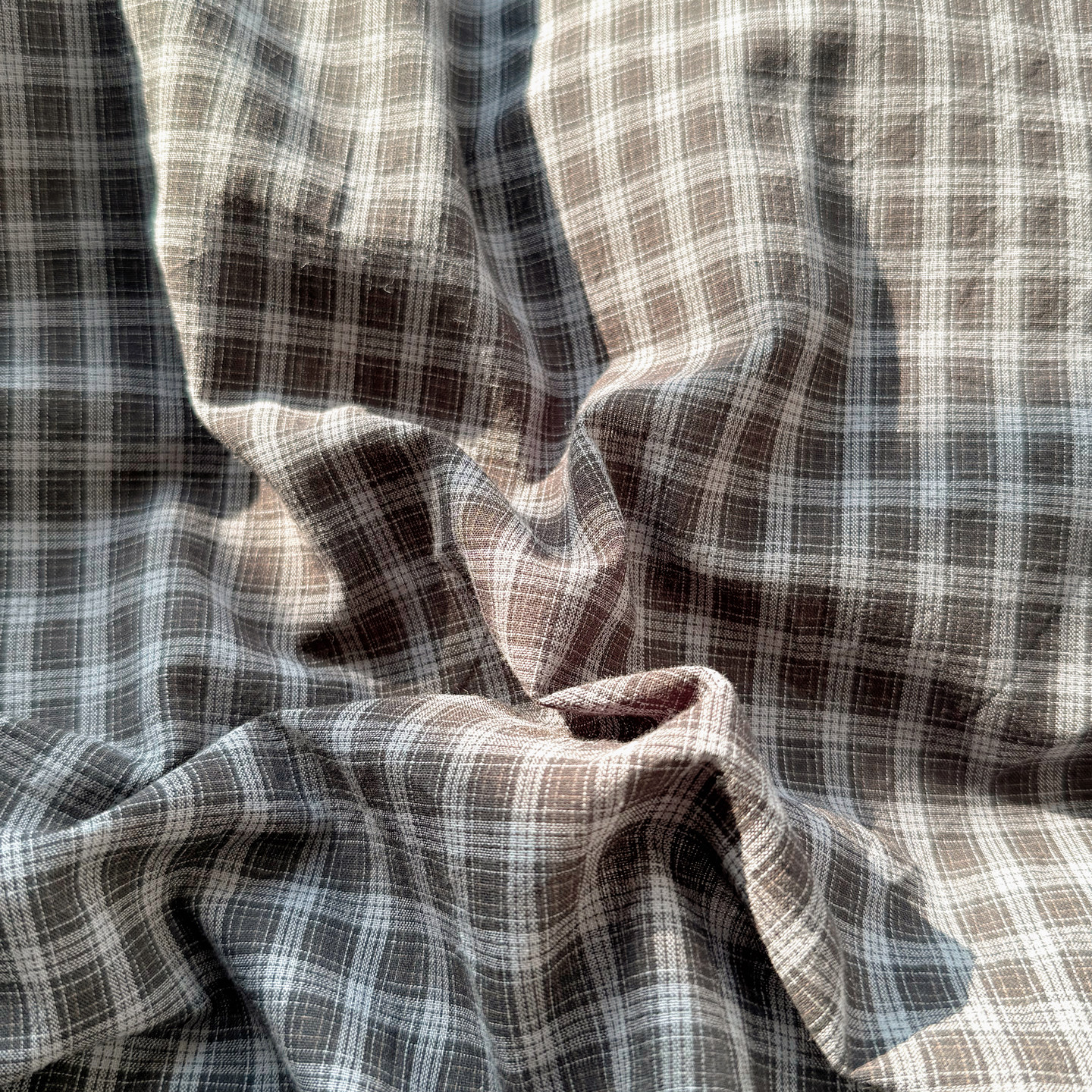 Simple plaid washed cotton light luxury four-piece set