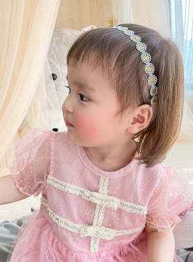女宝宝婴儿蕾丝发带可爱白色公主仙女发饰头带小女孩头饰女童饰品